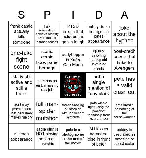 Brand New Day Bingo Card