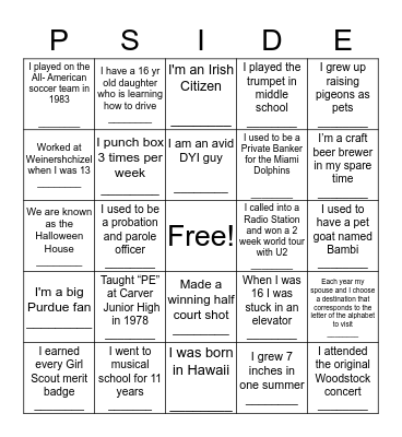 Set Up and Sales Bingo   Bingo Card