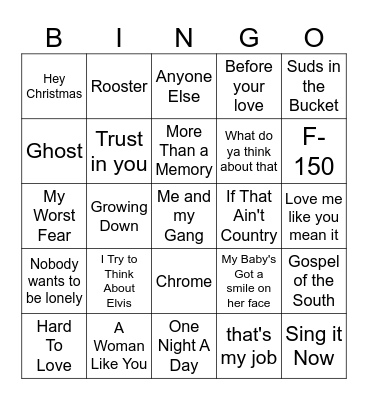 Songwriters Fest 2026 Bingo Card