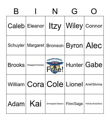 Solo Recital Program Bingo Card