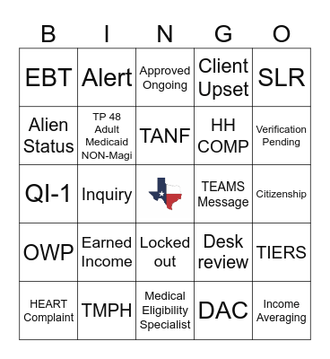 OWP/HHS Bingo Card