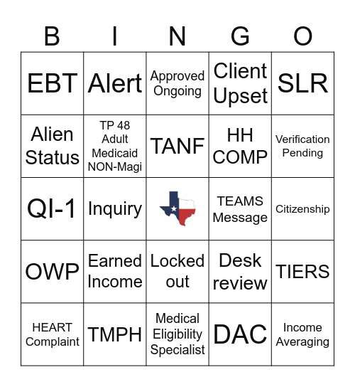 OWP/HHS Bingo Card