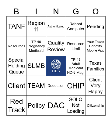 HHS-OWP Bingo Card
