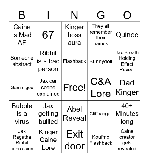 TADC EPS 8 Bingo Card