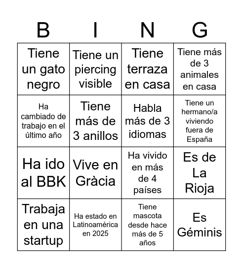 GENTE DE BIEN X LA VIVI Bingo Card
