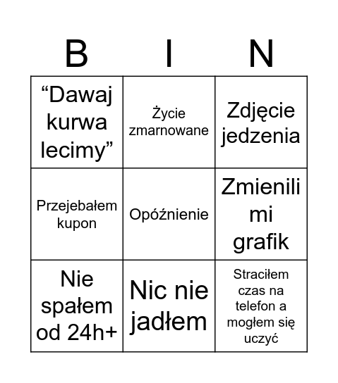 Wanko Bingo Card