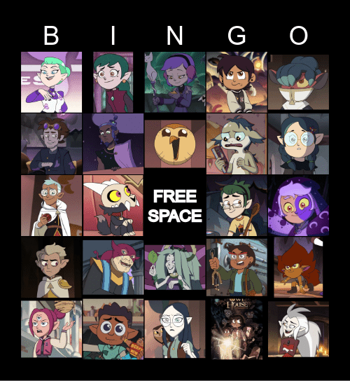 The Owl House Bingo Card
