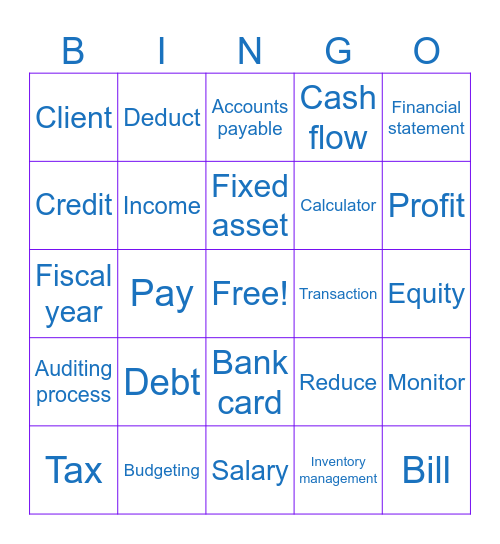 ACCOUNTING  BINGO Card