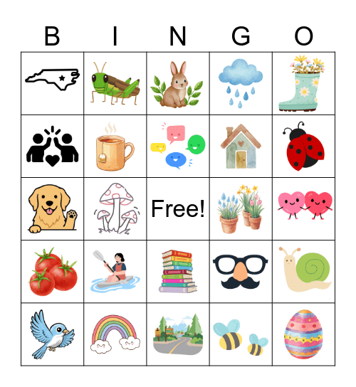 L'Arche Spring Bingo Card