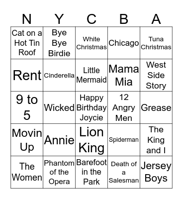 Big Apple Bingo Card