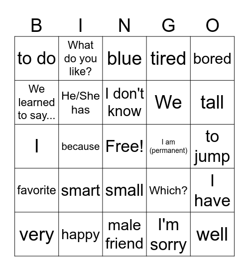 6th Grade Units 4-8 Bingo Card