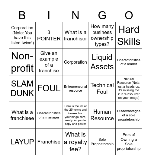 MARCH MADNESS BINGO Card