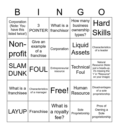 MARCH MADNESS Bingo Card