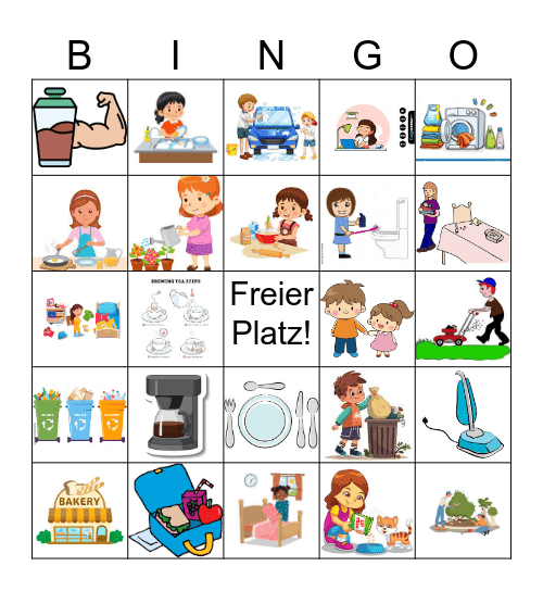 Pflichten im Haushalt 2026 Bingo Card