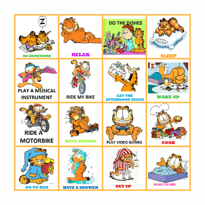 Daily routines Bingo Card