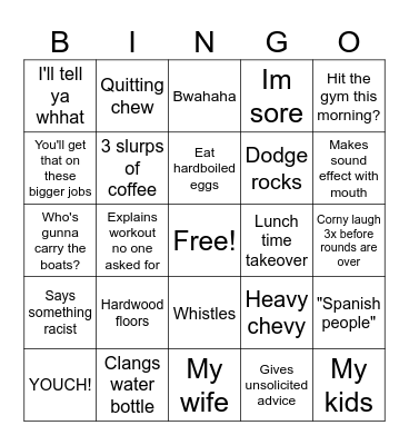 McMayhem! Bingo Card