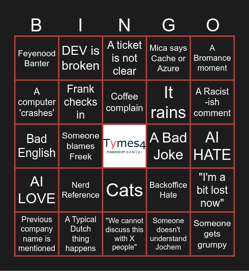 Workation Bingo Card