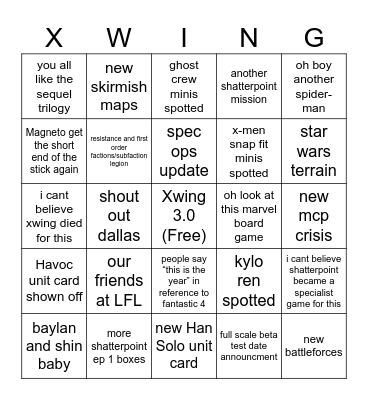 Adepticon Bingo Card