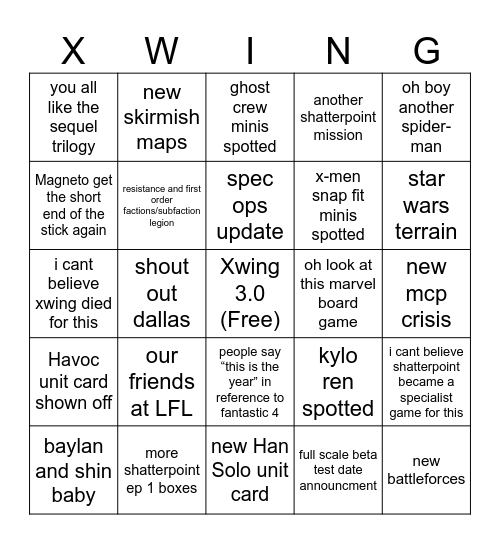 Adepticon Bingo Card