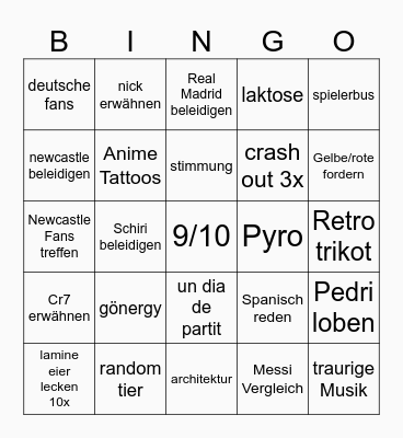 Viscabarca bingo Card