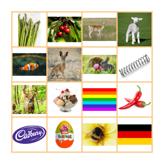 Easter Bingo Card