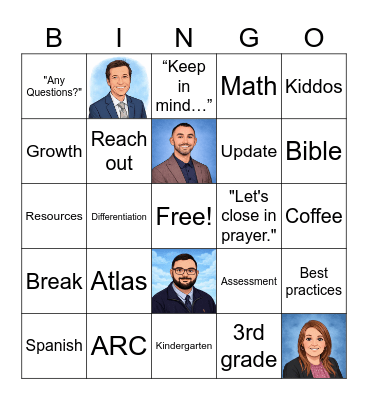 Professional Development Bingo Card