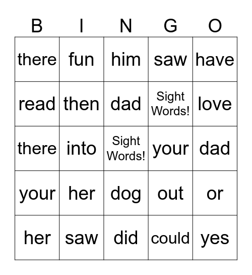 Fingerspelling Bingo Card