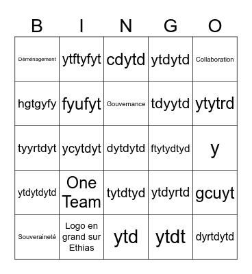 Save the Date Bingo Card