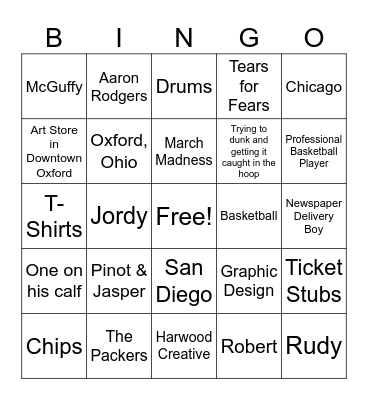Gareth Bingo! Bingo Card