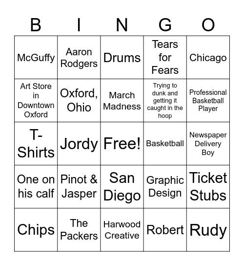 Gareth Bingo! Bingo Card