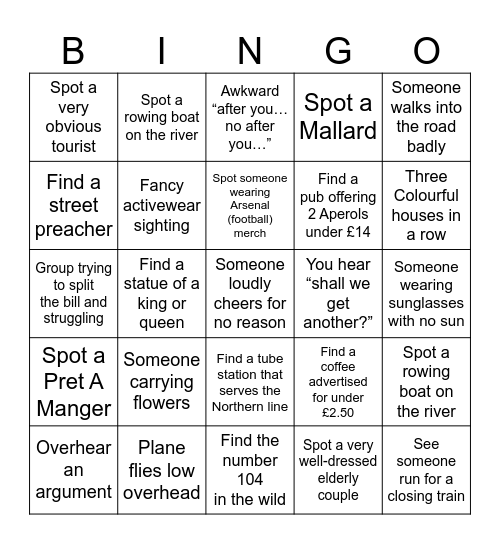 March 21st Bingo Bash Bingo Card