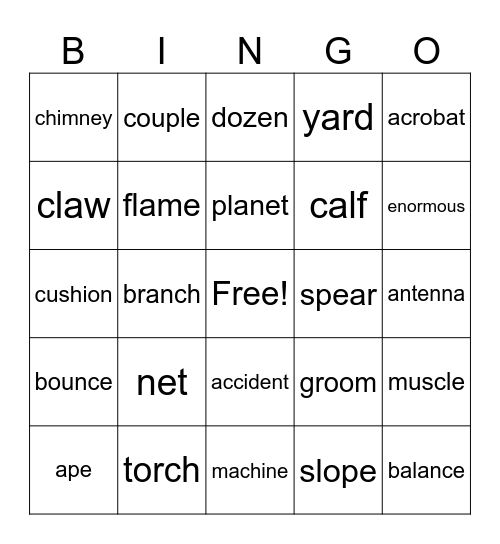 Wordly Wise Book 2 Bingo Card