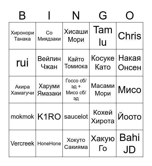 Магическая Битва 3 12 эпизод Bingo Card