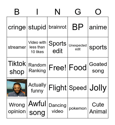 TikTok Bingo Card
