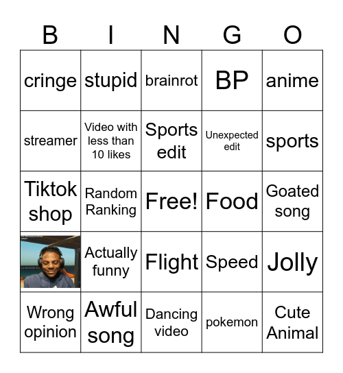 TikTok Bingo Card