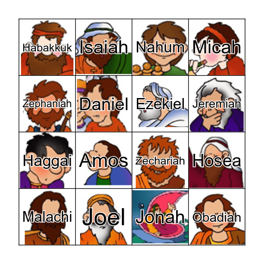 Prophet Bingo Card