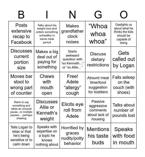 John Bingo March 2026 Bingo Card