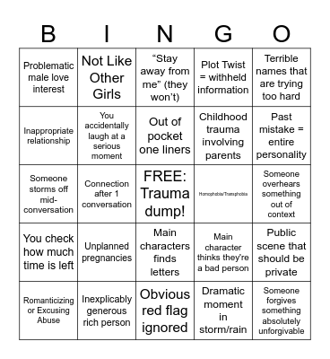 CoHo Bingo Card