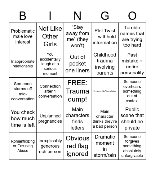 CoHo Bingo Card