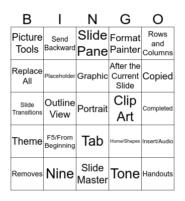 PowerPoint BINGO Card