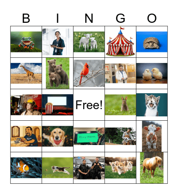 Story Words Bingo Card