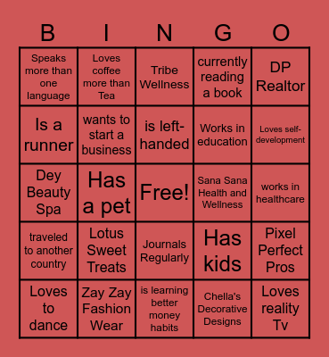 1 NEW signature per square Bingo Card