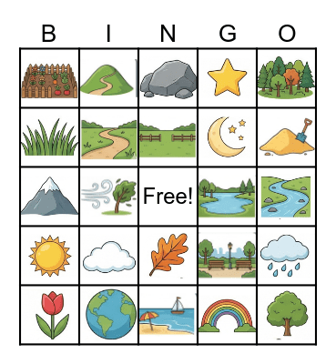 N U T U R E   B I N G O Bingo Card
