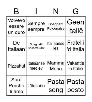 Biertocht Bingo Card