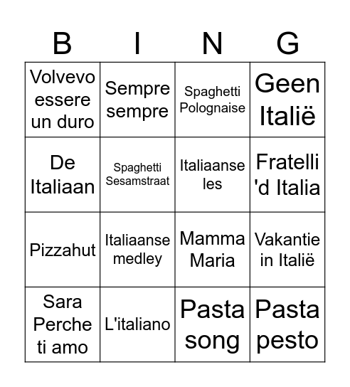 Biertocht Bingo Card