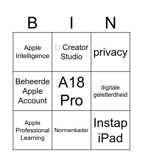 MacBook Neo en Onderwijs Bingo Card