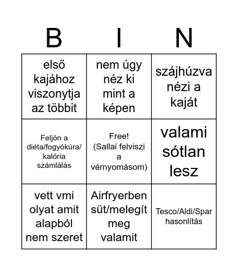 Sallai Penny Bingo Card