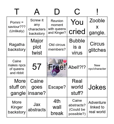 TADC EP 8+9 Bingo Card