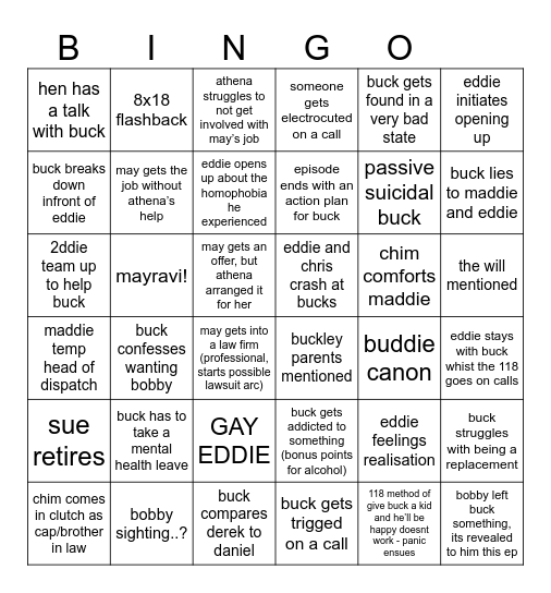 9x14 Bingo Card