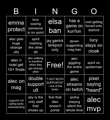 solar game bingo 3/19/26 Bingo Card